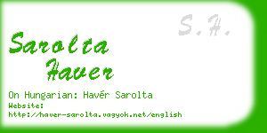 sarolta haver business card