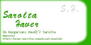 sarolta haver business card